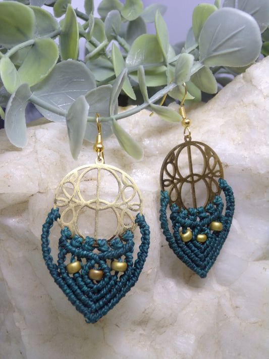 Boucles d'oreilles en macramé, Eclat Bohème