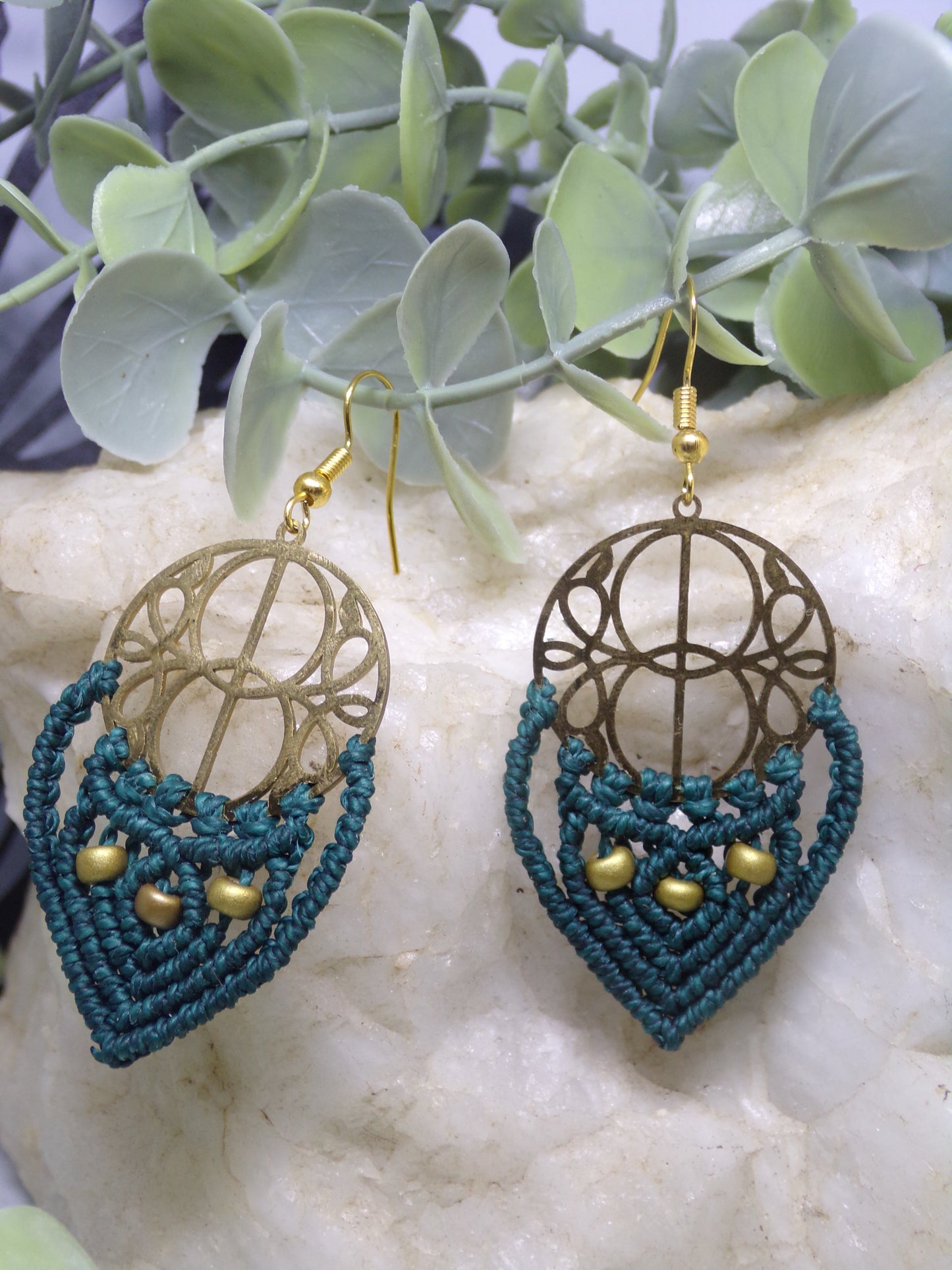 Boucles d'oreilles en macramé, Eclat Bohème
