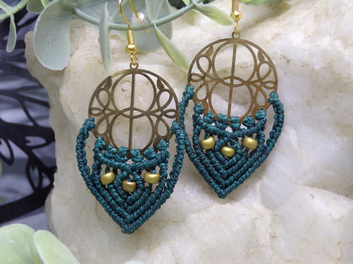 Boucles d'oreilles en macramé, Eclat Bohème