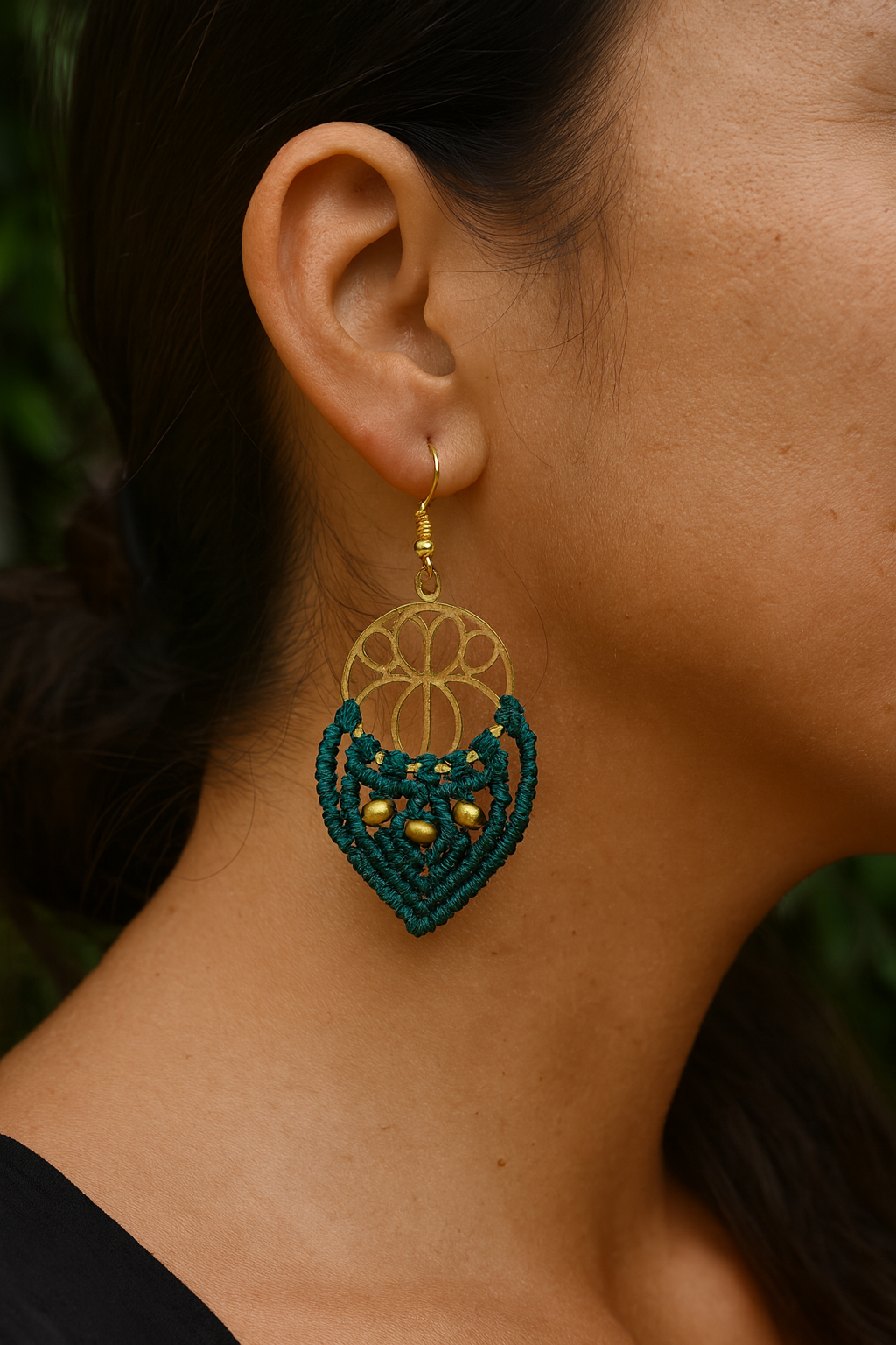 Boucles d'oreilles en macramé, Eclat Bohème