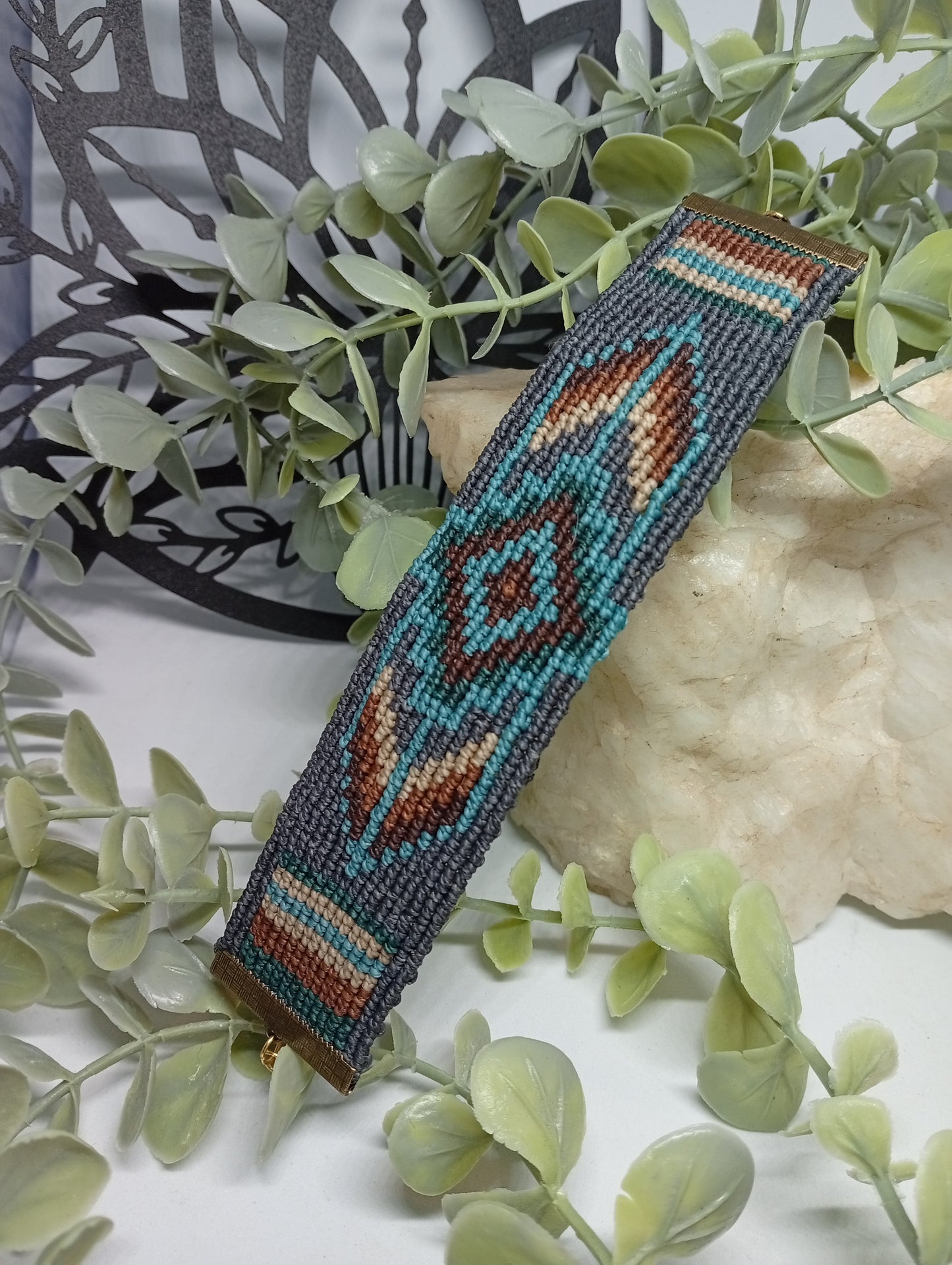 Bracelet en macramé Pixel