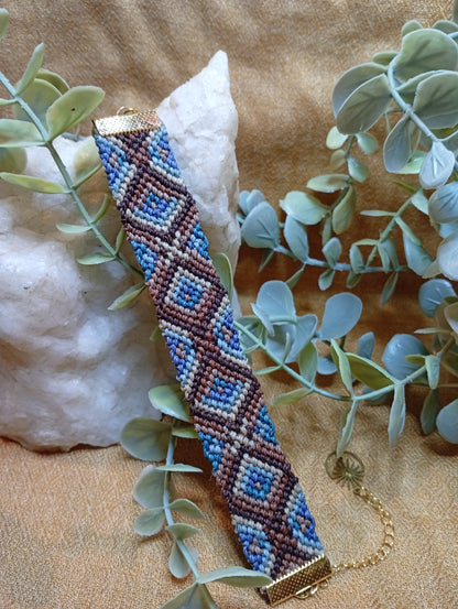 Bracelet en macramé Terre et Mer