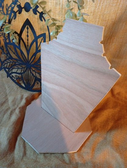 Buste en bois, présentoir à collier