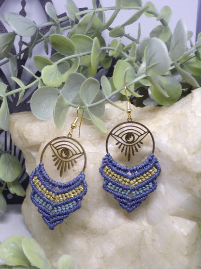 Boucles d'oreilles en macramé, Vision Intérieure