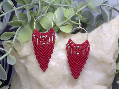 Boucles d'oreilles en macramé, Enchanteresses