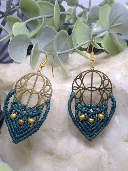 Boucles d'oreilles en macramé, Eclat Bohème