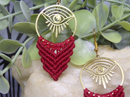 Boucles d'oreilles en macramé, Providence