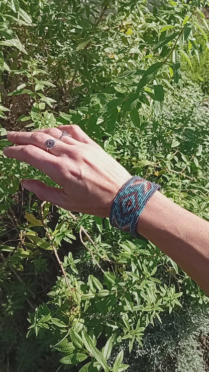 Bracelet en macramé Pixel